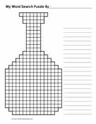 Word Search Template Bottle 01