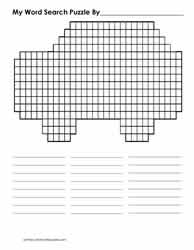 Word Search Template Car 01