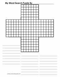 Word Search Template Cross 01