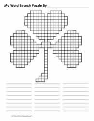 Word Search Template St.Patrick's