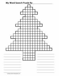 Word Search Template Tree 02
