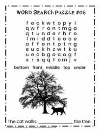 K-2 Direction Words Puzzle