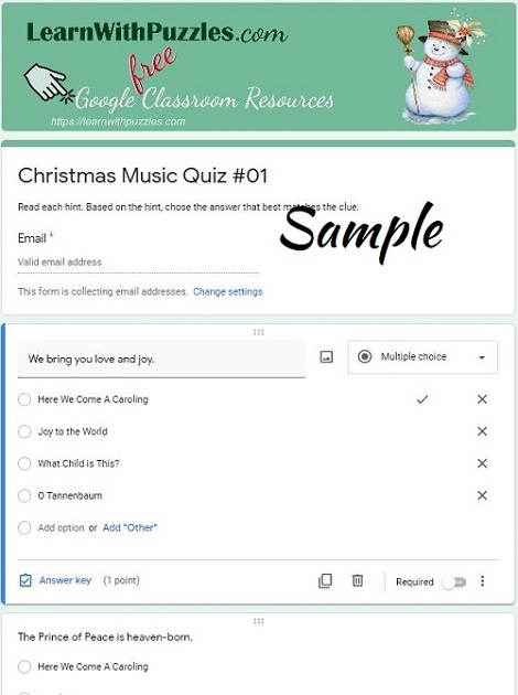 Music Crossword Google Apps™ Quiz #01