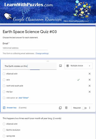 Earth Space Crossword 03