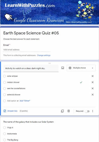 Earth Space Crossword 05