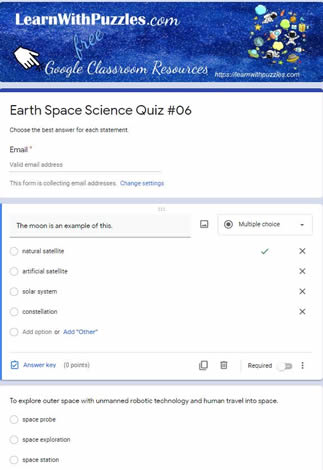 Earth Space Crossword 06