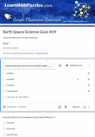 Earth Space Crossword 09