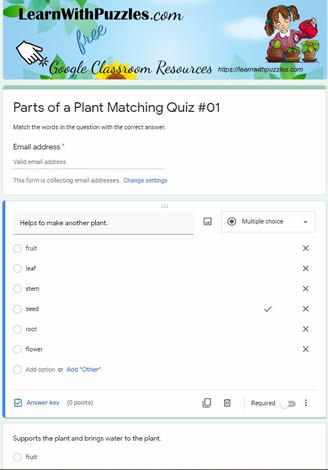 Parts of Plant Matching #01