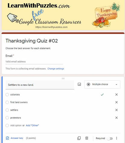 Thanksgiving Google Quiz #02
