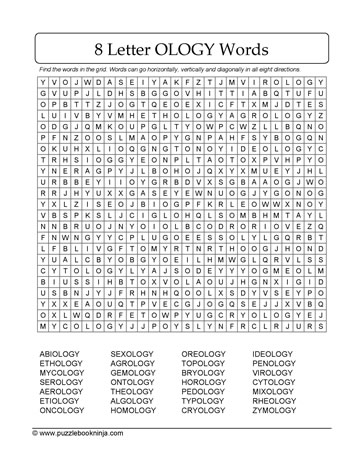 8 Letter Wordsearch Puzzle Learn With Puzzles