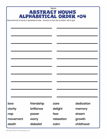 Abstract Nouns Alphabetical Order-04