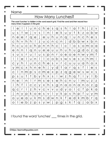 Back To School Word Search #09