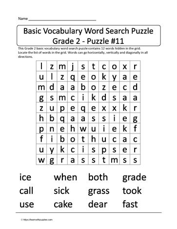 Basic Gr2 Vocab Word Search-11