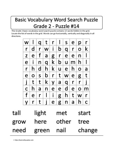 Basic Gr2 Vocab Word Search-14