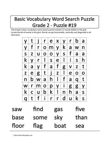 Basic Gr2 Vocab Word Search-19