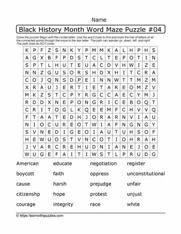 BHM Word Maze and Google Apps™ 04