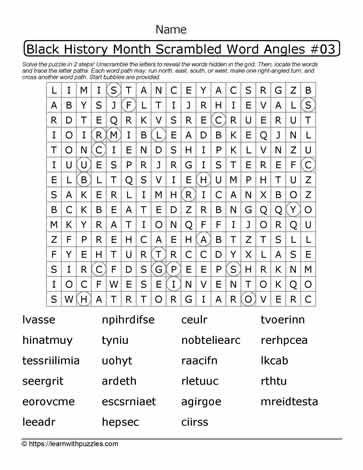 BHM Wordangle Puzzle-15