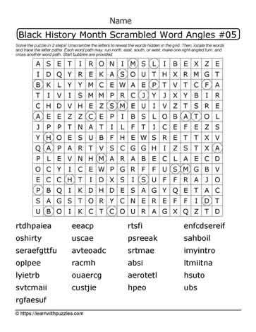 BHM Wordangle Puzzle-17