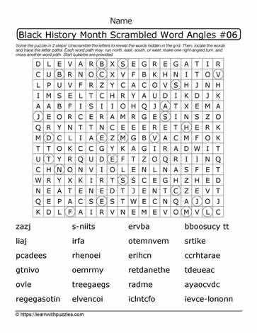 BHM Wordangle Puzzle-18