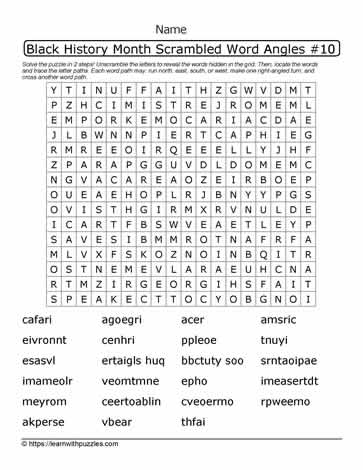 BHM Wordangle Puzzle-22