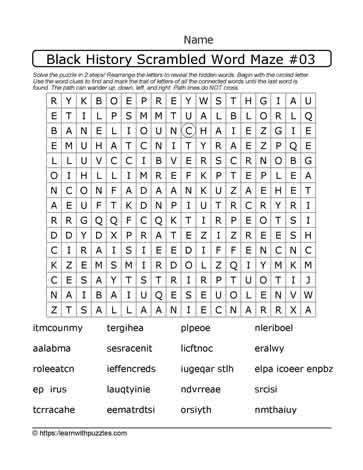 BHM Word Maze and Google Apps™ 17