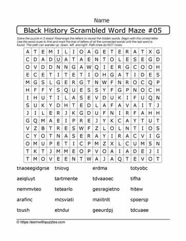 BHM Word Maze and Google Apps™ 19