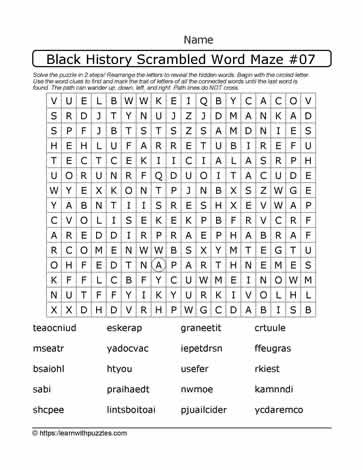 BHM Word Maze and Google Apps™ 21