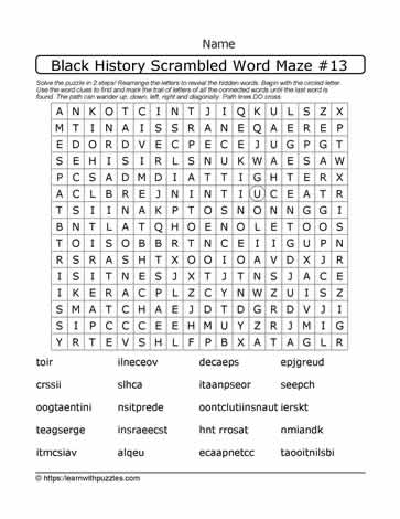 BHM Word Maze and Google Apps™ 27