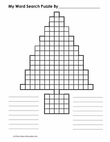 Word Search Template Tree 03