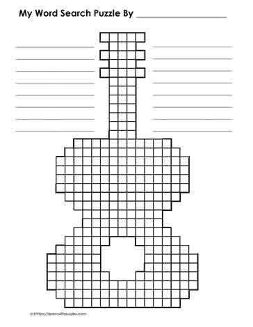 Guitar Word Search Puzzle
