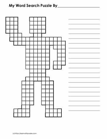 Word Search Blank Person