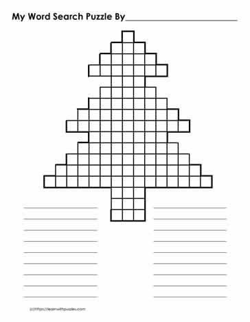 Word Search Template Tree 01