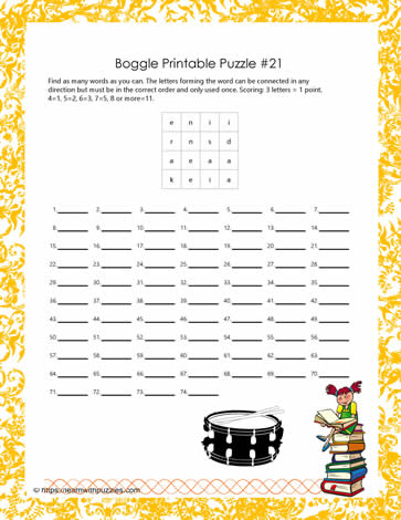 Boggle Game 21