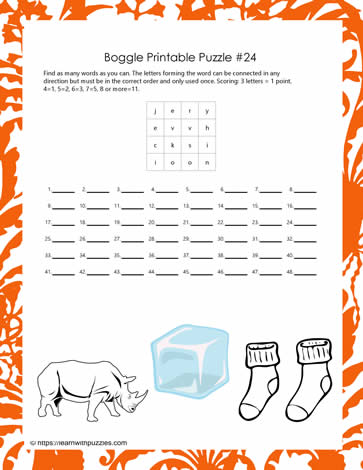 Boggle Game 24