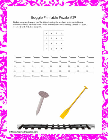 Boggle Game 29