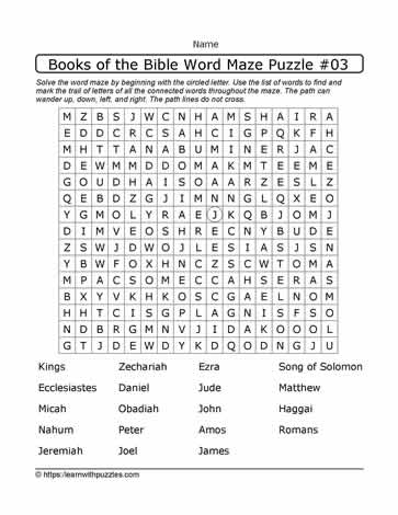 Books of the Bible-Word Maze-03