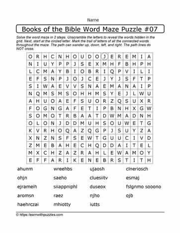 Books of the Bible-Word Maze-07