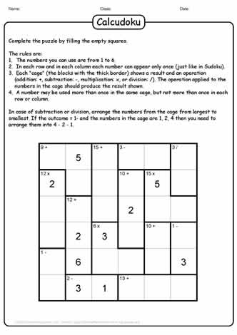Calcudoku Puzzle-13