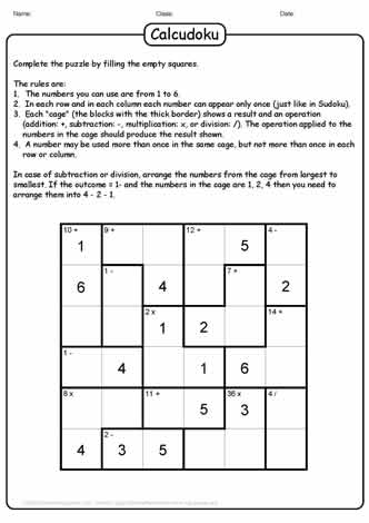 Calcudoku Puzzle-25