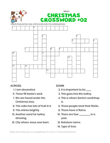 Christmas Crossword Google Quiz™ #05
