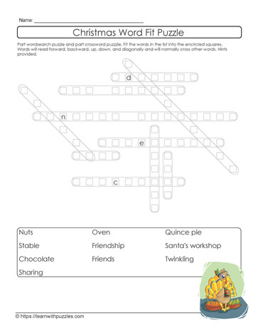 Christmas Word Fit Puzzle #02