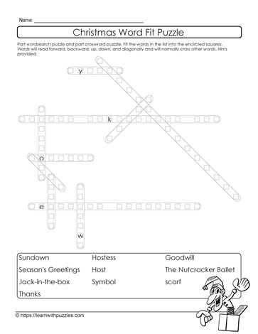 Christmas Word Fit Puzzle #05