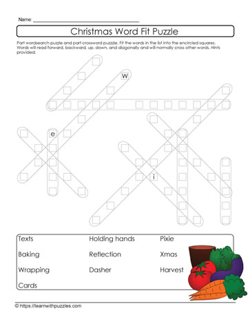Christmas Word Fit Puzzle #14