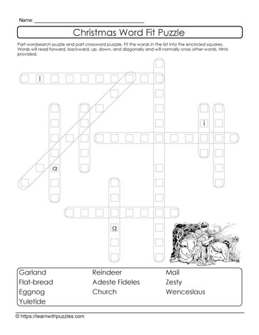 Christmas Word Fit Puzzle #20