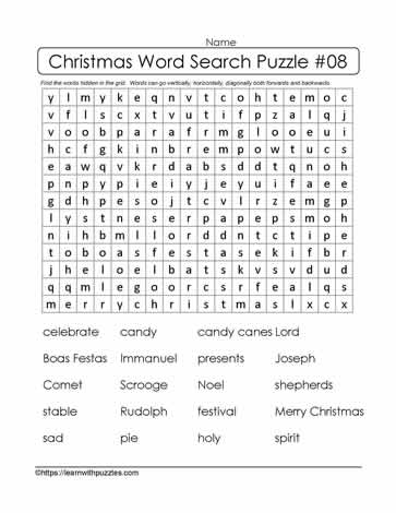 Christmas Word Search #08