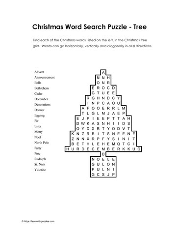 Christmas Wordsearch Tree #03