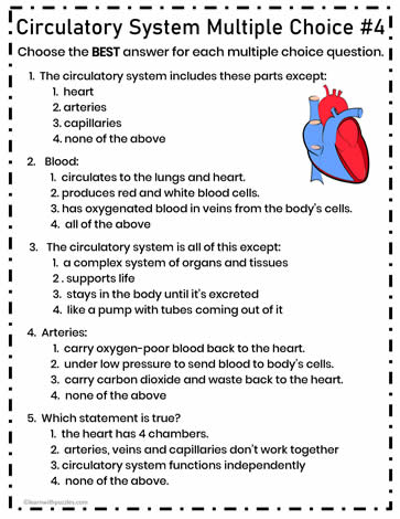 Circulatory Multiple Choice #04