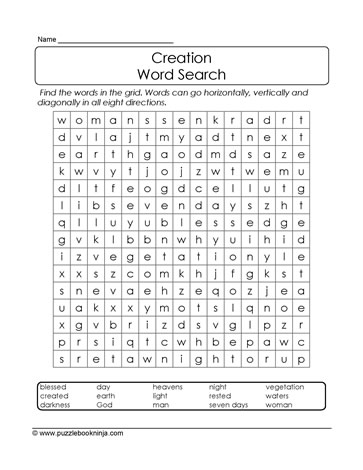 Word Search Creation Puzzle