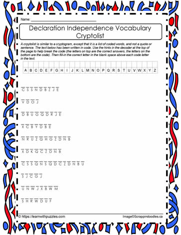 Declaration Cryptolist Puzzle #02