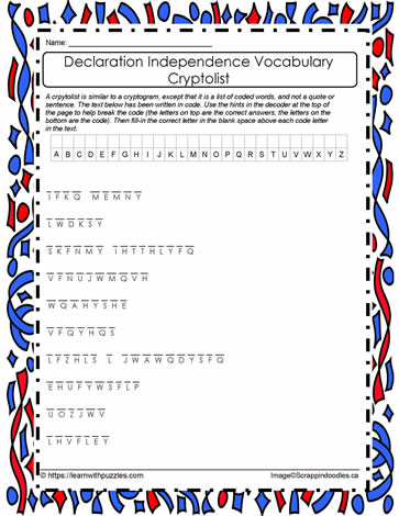 Declaration Cryptolist Puzzle #06